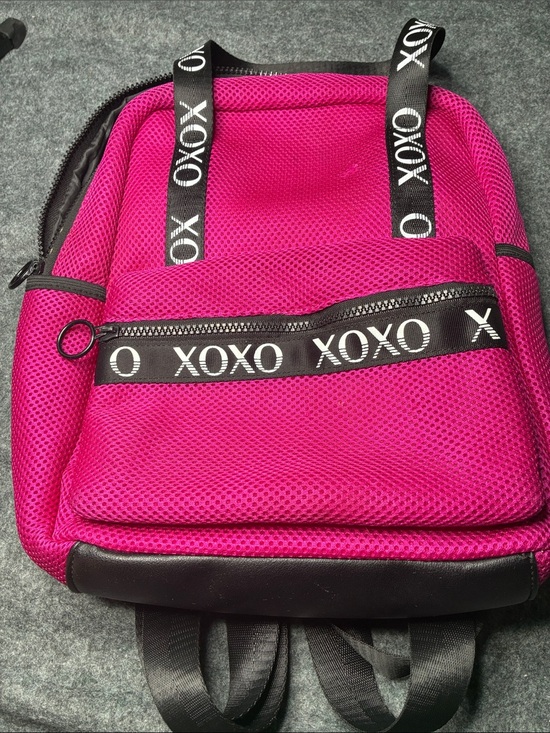 XOXO Other - XOXO Men’s Hot Pink Mesh Backpack with Black Trim and Branded Straps